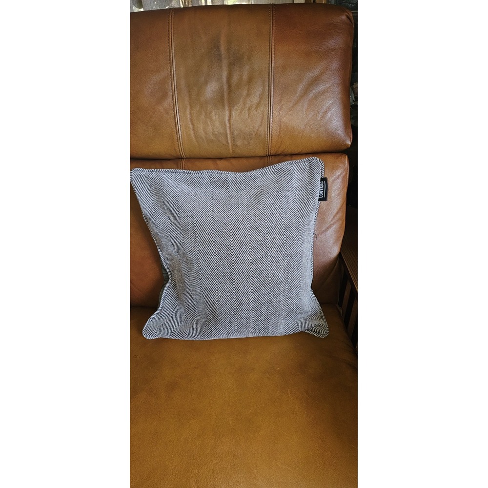 LoveSac Sectional PILLOW -COVER ONLY- Dual-Sided‎ Linen Blend/Tweed Herringbone
